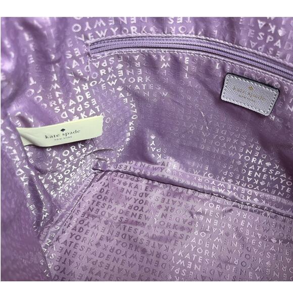 KATE SPADE Haven Lane Hani Taupe Gold Glitter Stripe Tote Shoulder Bag - Picture 10 of 10